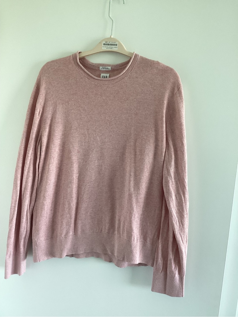 Cotton/Linen Gap women’s Crewneck Sweater - Light Pink